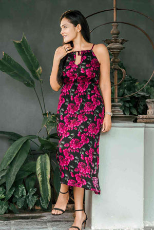 Tie-Neck-Floral-Dress-Image-1