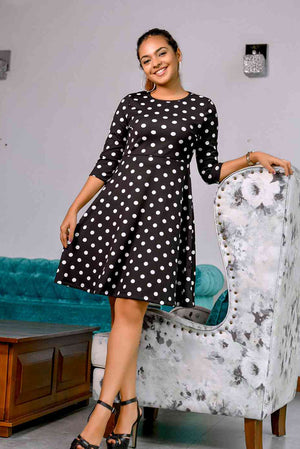 Polkadot-Flared-Dress