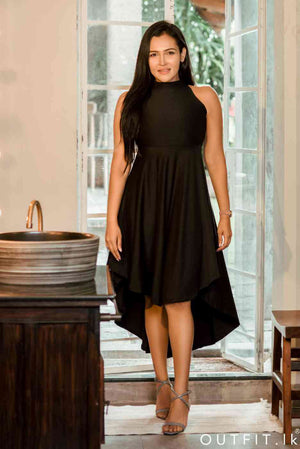 High-Neck-Tail-Dress-Image