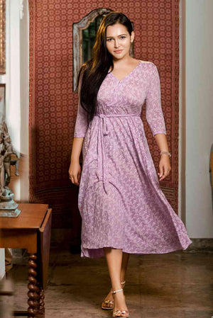 Front-Warp-Midi-Dress