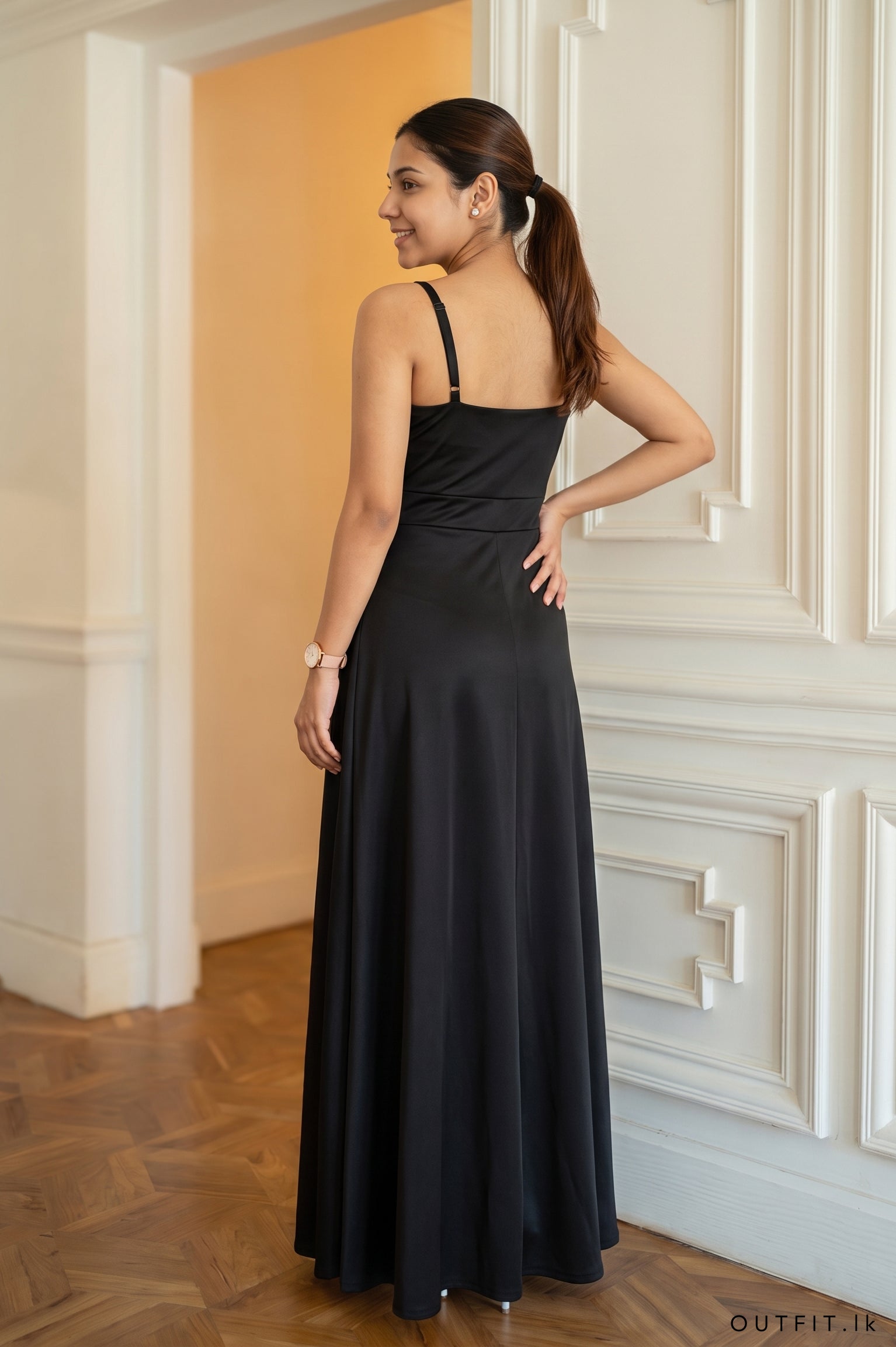 Deep V Neck Sleeveless Maxi Dress