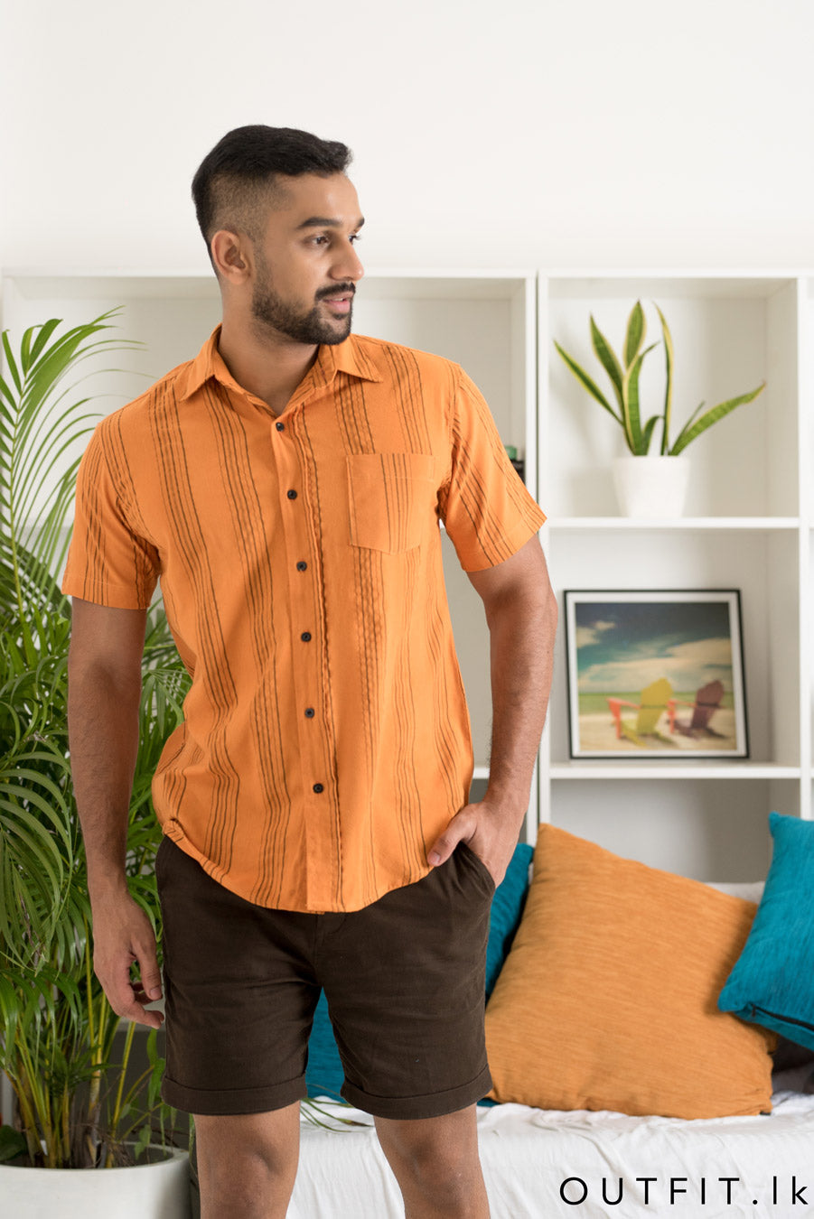 Striped Casual Couple Shirts